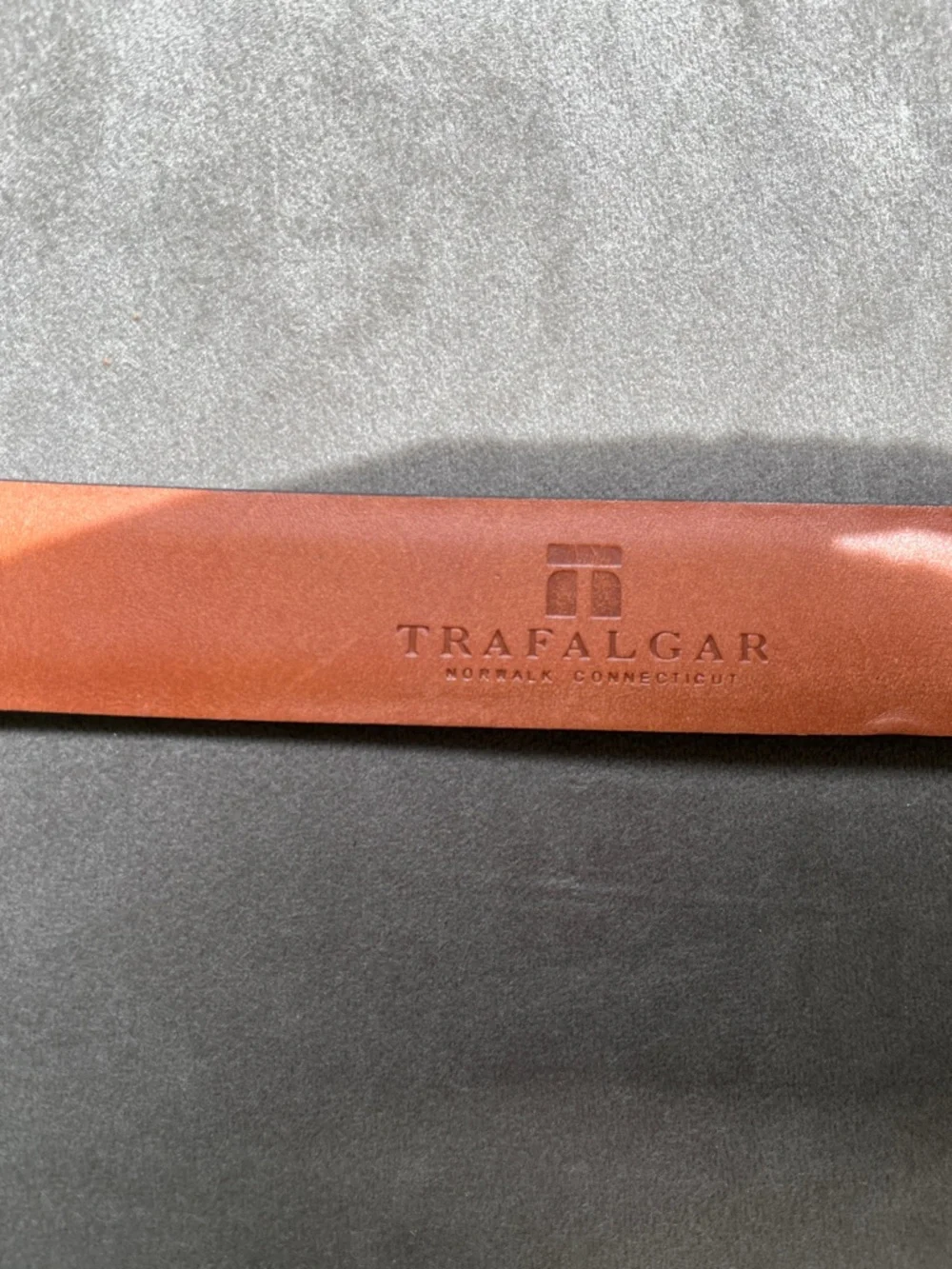 Trafalgar Black Leather Belt with Tan Interior